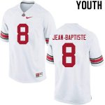 NCAA Ohio State Buckeyes Youth #8 Javontae Jean-Baptiste White Nike Football College Jersey AWO0245ID